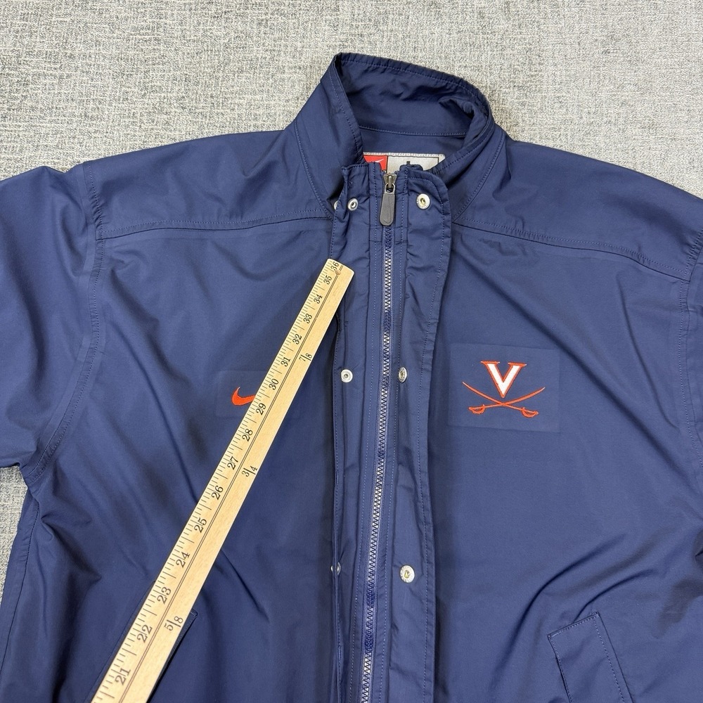 Nike Team Virginia Cavaliers Jacket Mens L Navy Full Zip Snap Windbreaker Rain - Picture 3 of 14